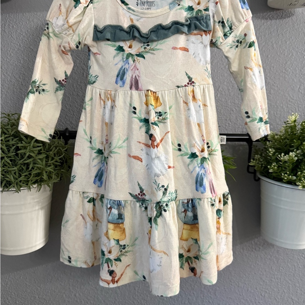 Tiny Roots Dress/ Sleep Dress- 12-18 Months